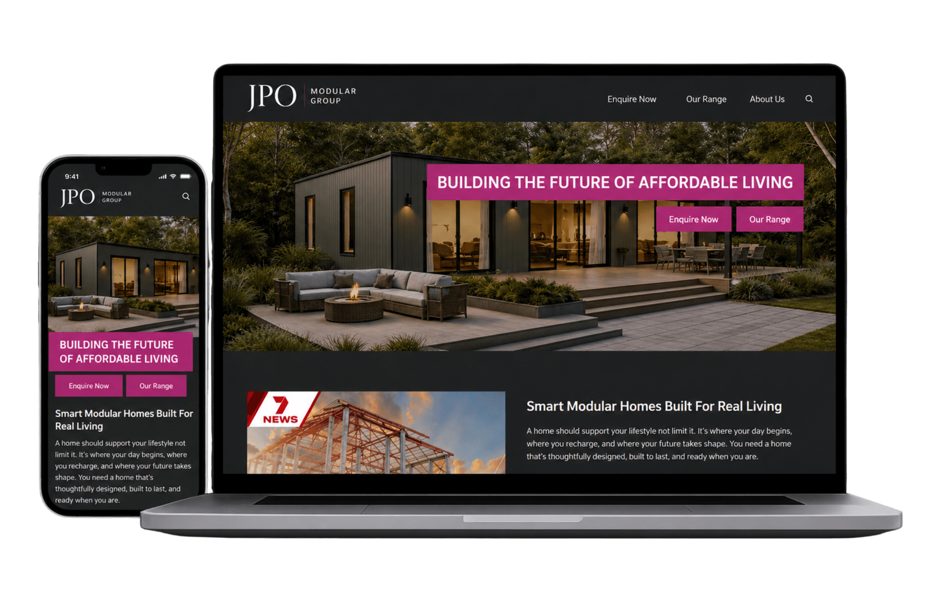 jpo modular group website preview